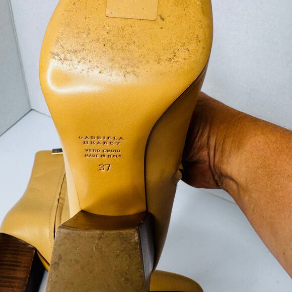 Gabriela Hearst Rio Tan Leather Ankle Boots Women’s Size 37 - Picture 6 of 9